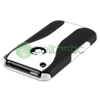   White 3 Piece Hard Case Headset for iPhone 3G 3GS 8/16/32 GB  