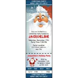  Santa Christmas Party Ticket Invitation Health & Personal 