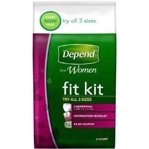 Depend Underwear Fit Kit for Women (Quantity of 5)