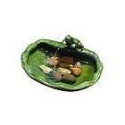 Smart Ceramic Solar Panel Frog Fountain Water Green Pond Pump Garden 