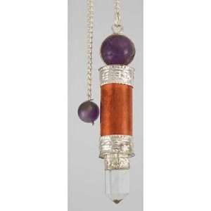  Gemstones and Copper Wand/pendulum