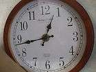 STERLING & NOBLE ROUND WOOD NUMBERED WALL CLOCK TAKES 1 AA BATTERY