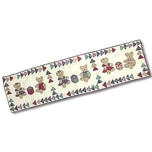  Patch Magic Brown Bear Table Runner, 72 Inch by 16 Inch 