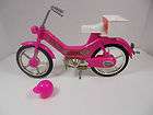   BARBIE DOLL PINK MOPED WITH BASKET HELMET VINTAGE GIRL TOY FOR PARTS