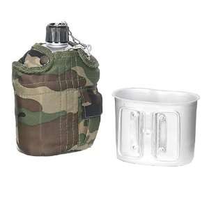  Fabric Covered 1 Quart Aluminum Canteen with Cup