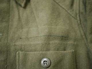 Vintage MENS Medium Weight Army Military WOOL Field Shirt Jacket Small 