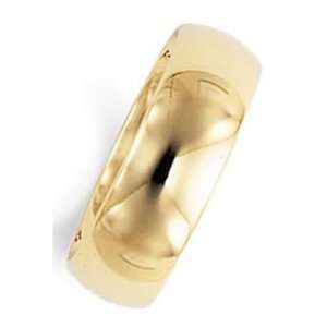com 7.0 Millimeters Yellow Gold Polished Wedding Band Ring 14Kt Gold 
