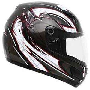  GMax GM48 Bite Helmet   Small/Silver/Black/Red Automotive