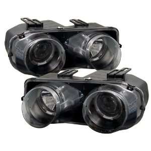   98 99 00 01 Projector Halo Headlights   Black (Pair) Automotive
