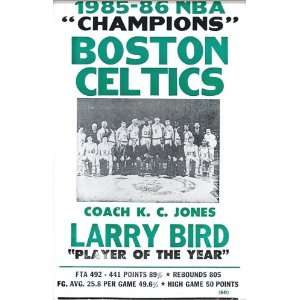  Boston Celtics 1985 86 Champions 14 X 22 Vintage Style 
