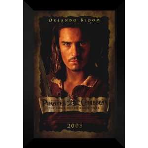  Pirates of the Caribbean 27x40 FRAMED Movie Poster 2003 