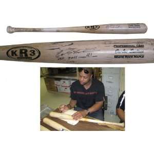  Carlos Santana Autographed Game Used Bat Sports 