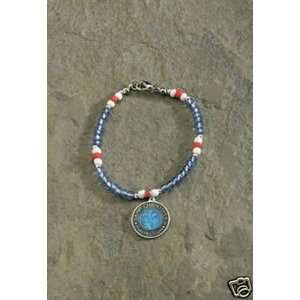    Hawaiian St. Christopher Bracelet Blue Beads