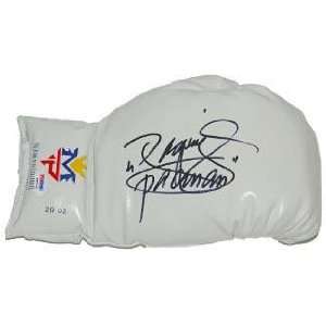  Manny Pacquiao signed Team Pacquiao White Boxing Glove Pacman 