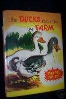 the Ducks come to the Farm Bonnie Pop up 1949 RARE  