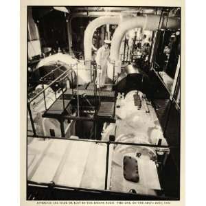  1934 Print Interior Engine Room Machine Santa Rosa Ship 