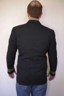 Vintage US NAVY Wool OFFICERS Brass Button Dress Blazer Sport COAT 