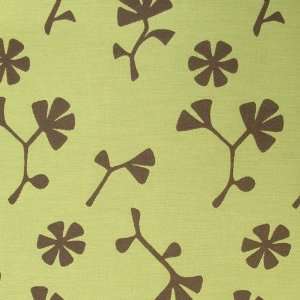  56 Wide Indoor/Outdoor Vistamar Sage/Brown Fabric By The 