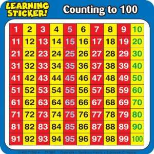   TF7005 Counting to 100 Learning Stickers Scholastic