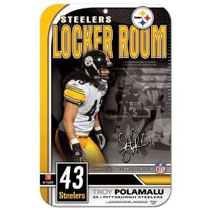  Pittsburgh Steelers Troy Polamalu Locker Room Sign 
