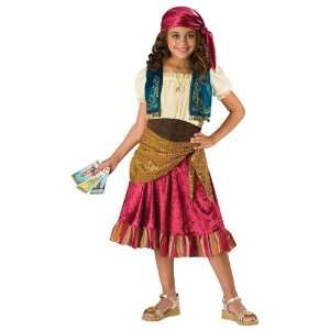   In Character Costumes Gypsy Girl Child Costume / Brown/Pink   Size 8