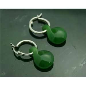  Polar Jade Single Twist Earrings (U1784) Jewelry