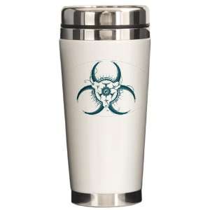  Ceramic Travel Drink Mug Biohazard Symbol 