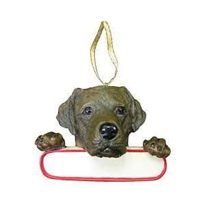  Personalizable Chocolate Lab Christmas Ornament