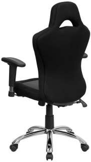 Race Car Inspired Bucket Seat Office Chair in Gray & Black Mesh  