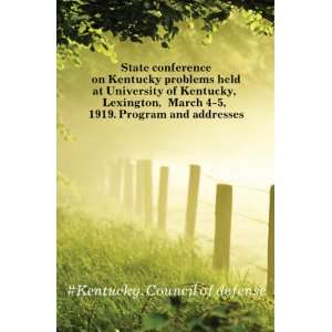 State conference on Kentucky problems held at University of Kentucky 