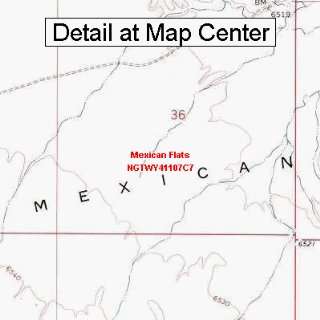  USGS Topographic Quadrangle Map   Mexican Flats, Wyoming 