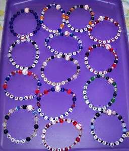 MLB Baseball Bead Bracelets  