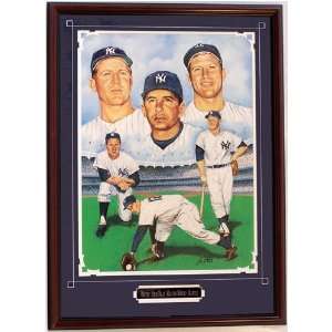 Whitey Ford, Billy Martin and Mickey Mantle Deluxe framed 