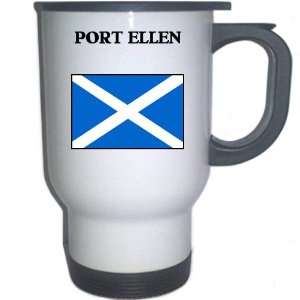 Scotland   PORT ELLEN White Stainless Steel Mug