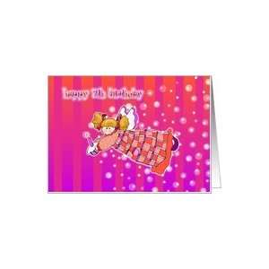  7 years old Angel or Fairy Magic Happy Birthday Card Card 