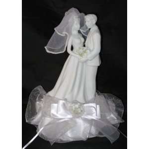  Porcelain Calla Lily Bride and Groom Cake Top