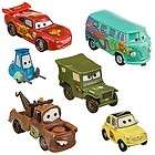 Disney 6pc Cars Figurine Playset Lightning McQueen Pit Crew Mater 