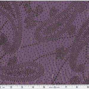 com 60 Wide Flocked Iridescent Taffeta Paisley Violet/Black Fabric 