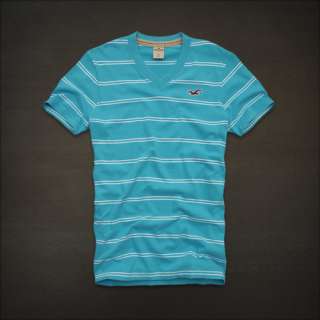 NWT HOLLISTER Abercrombie Mens Short Sleeve V Neck T Shirt Tee S, XL