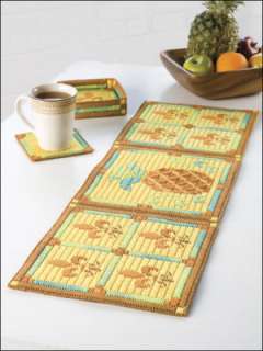 Plastic Canvas Table Toppers Coasters Set Patterns Book  