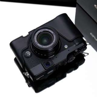 Gariz New leather half case for fuji Fujifilm Finepix X10   Black 