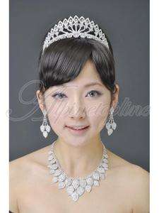 Luxuriant Womens Bridal Tiara Rhinestone Crown Hair Comb Pins Wedding 