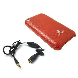 JAVOedge Apple iPhone Leather Wrapped Back Cover (Red) + Hands free 