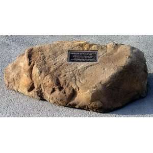   Rock Monument with Bronze PlaqueCast Stone Memorial Rock Home