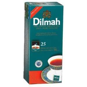 Dilmah Premium 100% Pure Ceylon Tea, 25 ct Tea Bags, 6 ct (Quantity of 