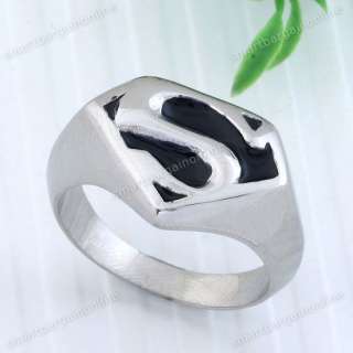 Superman 316L Stainless Steel Mens Band Ring Sz 10.5 Finger Jewelry 