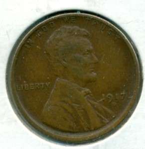 1917 D LINCOLN WHEAT CENT   VF/XF  