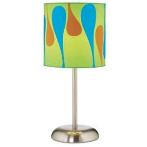  Retro Teardrop Table Lamp with Lime Green Shade