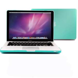 Robin Egg Blue Frosted See Thru Macbook Pro 13 Hard Case+Clear 