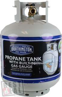 New Worthington Pro Grade 20 LB Propane Tank With Built In Gas Gauge